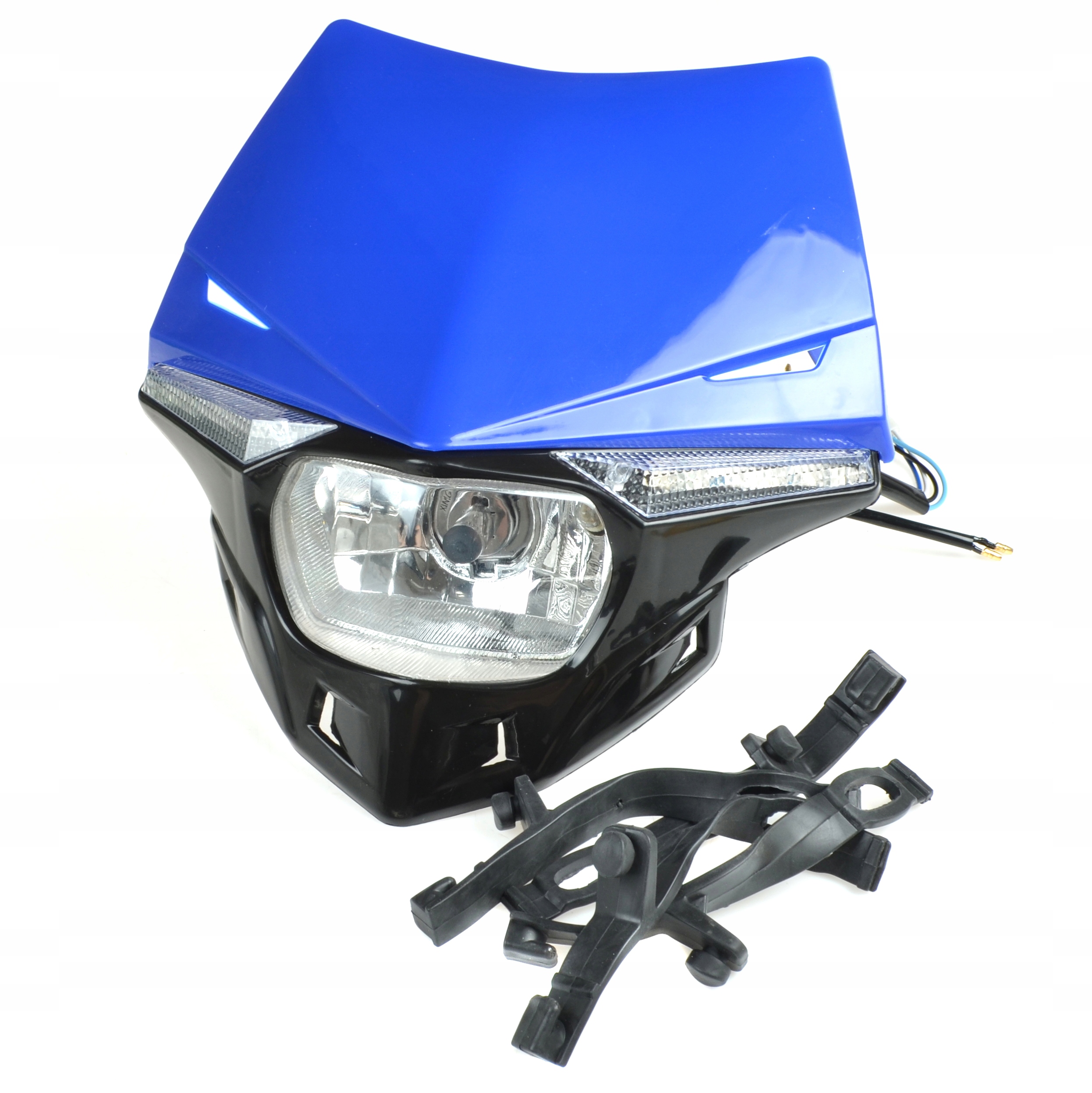 Univerzální krytka s lampou H4 montážní sada modrá