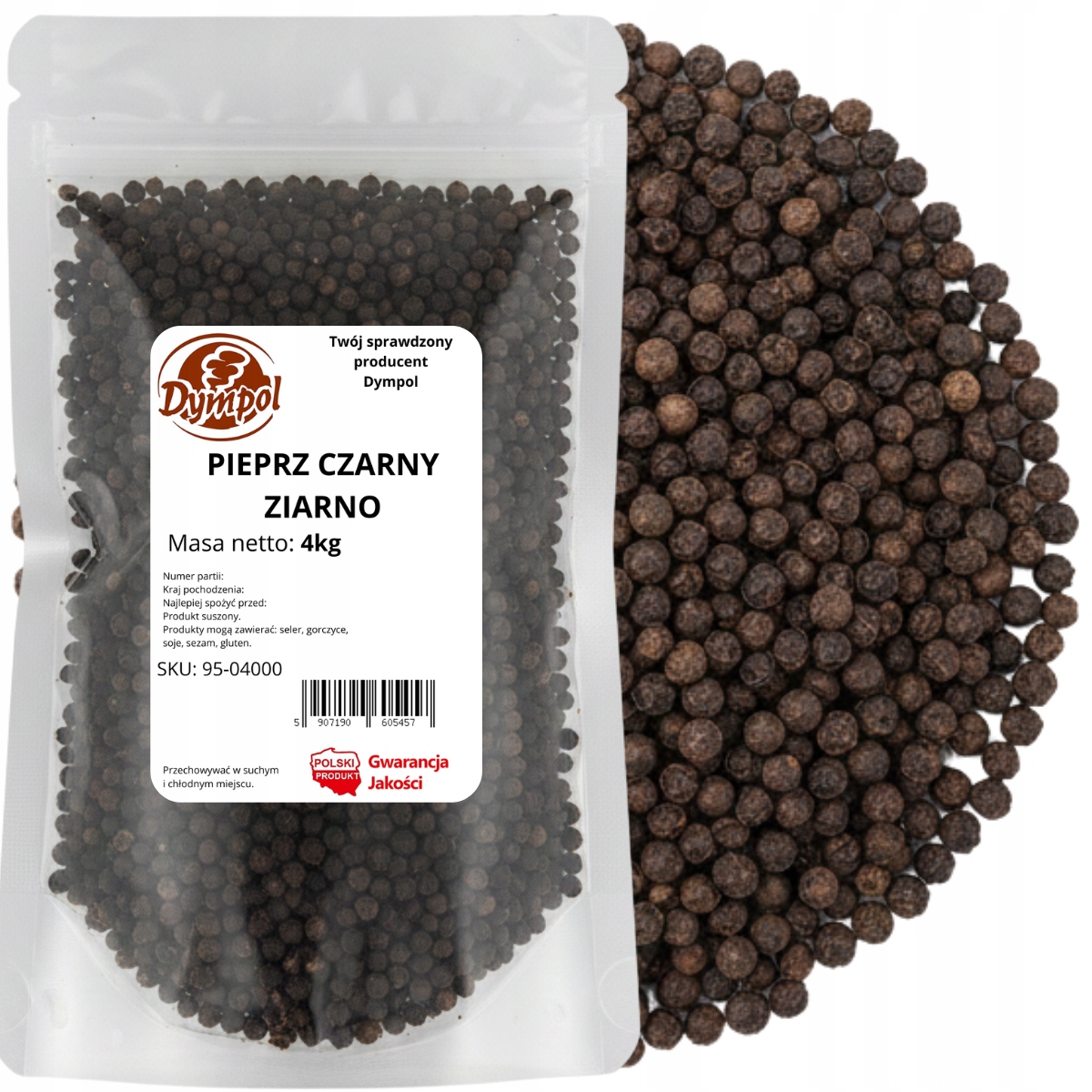 Pepř Přírodní aromatické zrno Kvalita Dympol 4 kg