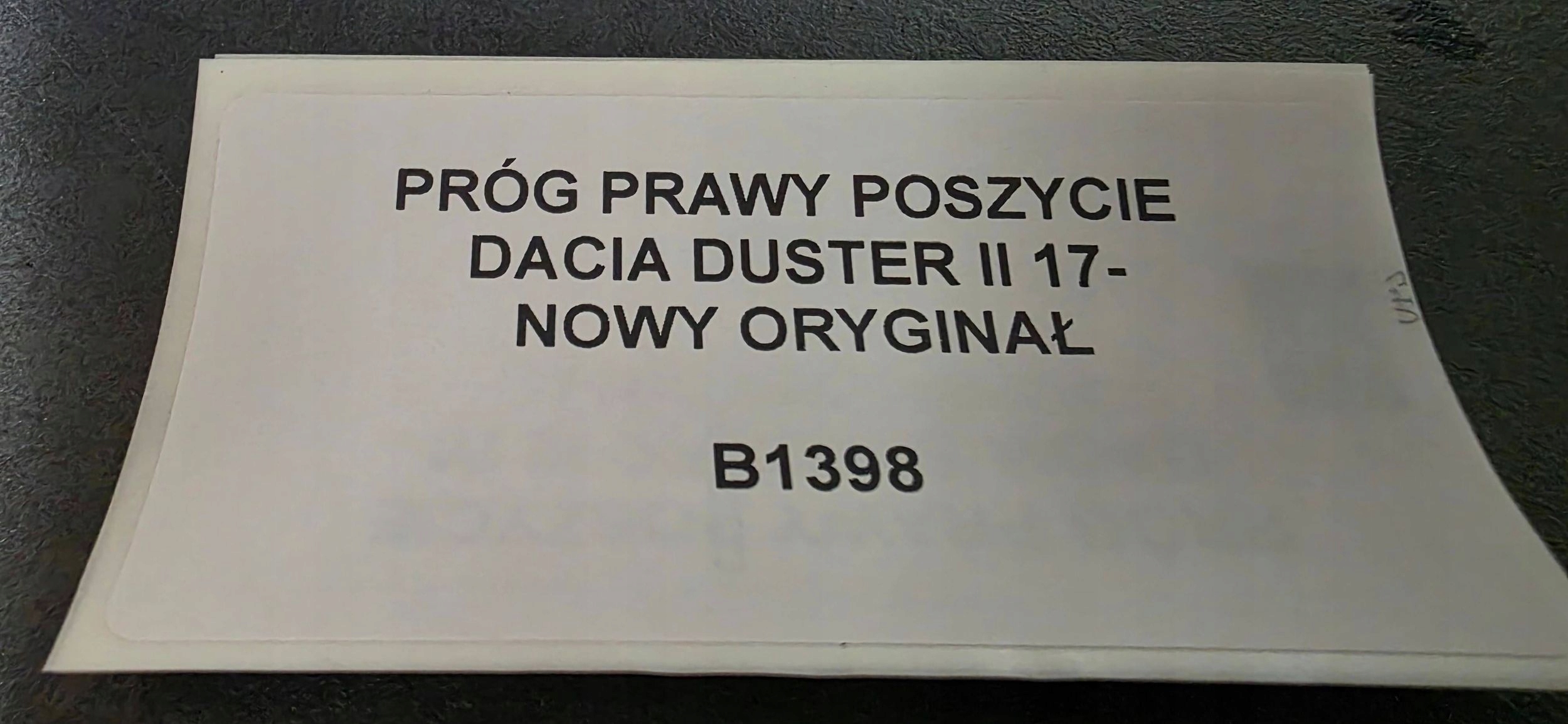 threshold right side DACIA DUSTER II 17- new original