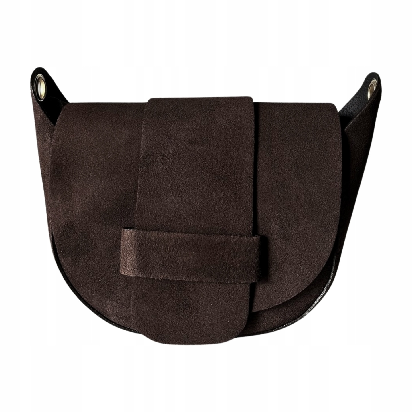 Vera Pelle kabelka přes rameno přírodní semišová kůže hnědá čokoládová