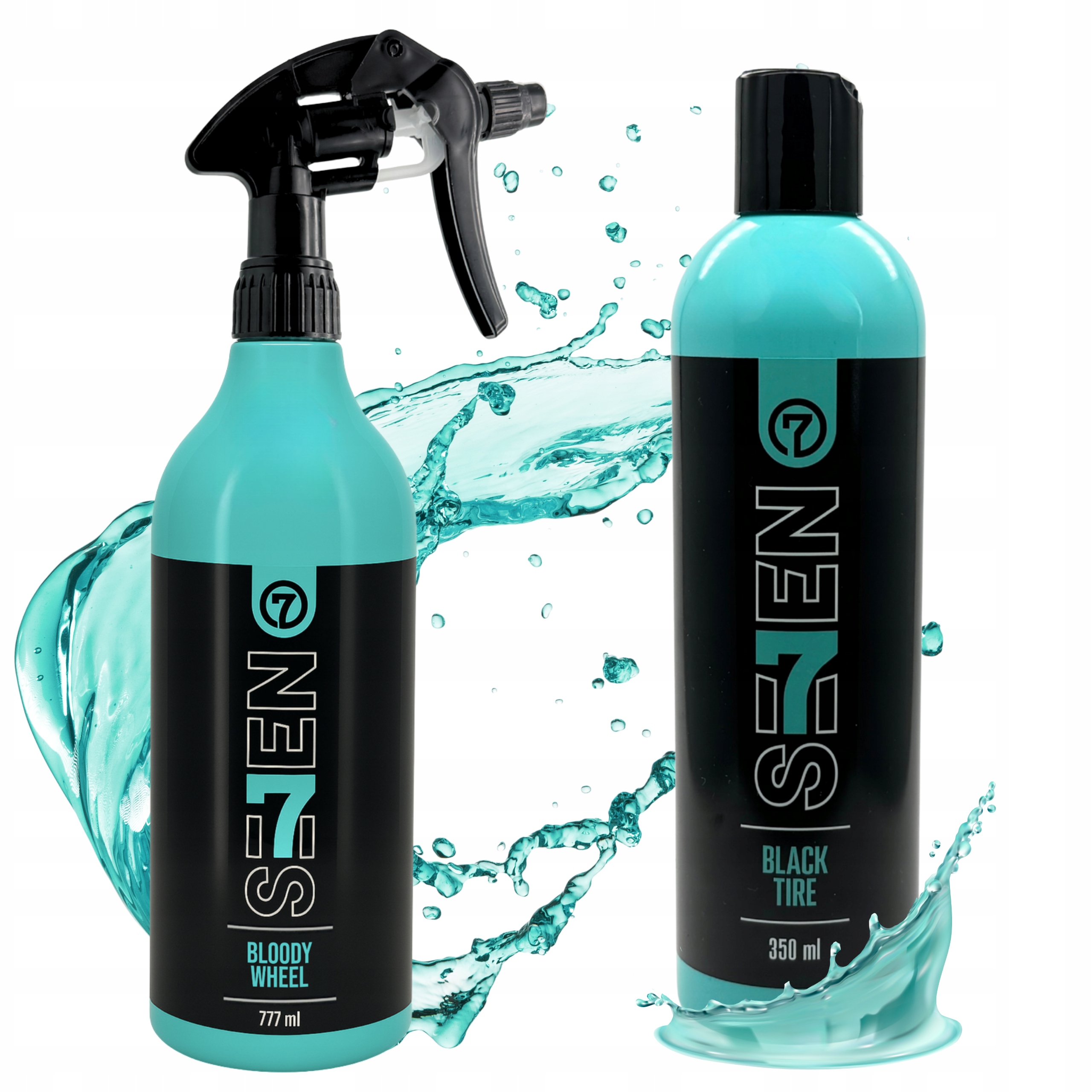 Deironizer do Czyszczenia Felg Lakieru 777ml czarnidło do opon 350ml Seven