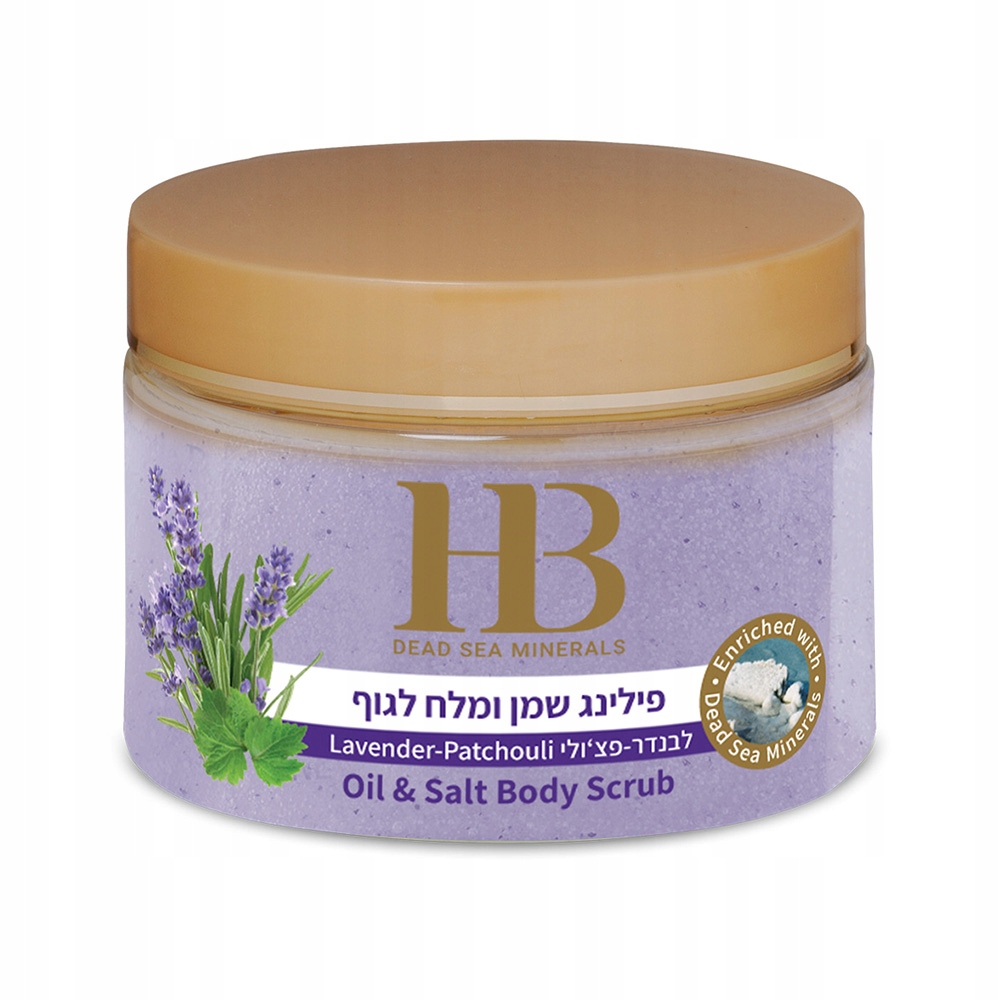 Aromatický tělový peeling s olejem a solí z Mrtvého moře, levandule 450 g