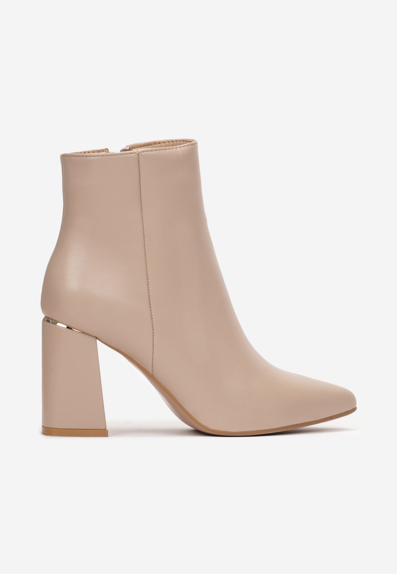 Born2Be Ciemnobeżowe Botki damskie 41 Ekoskóra Marka Born2be