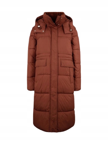 Tom Tailor Prošívaný Kabát S Kapucí V Barvě Hnědé Jyh