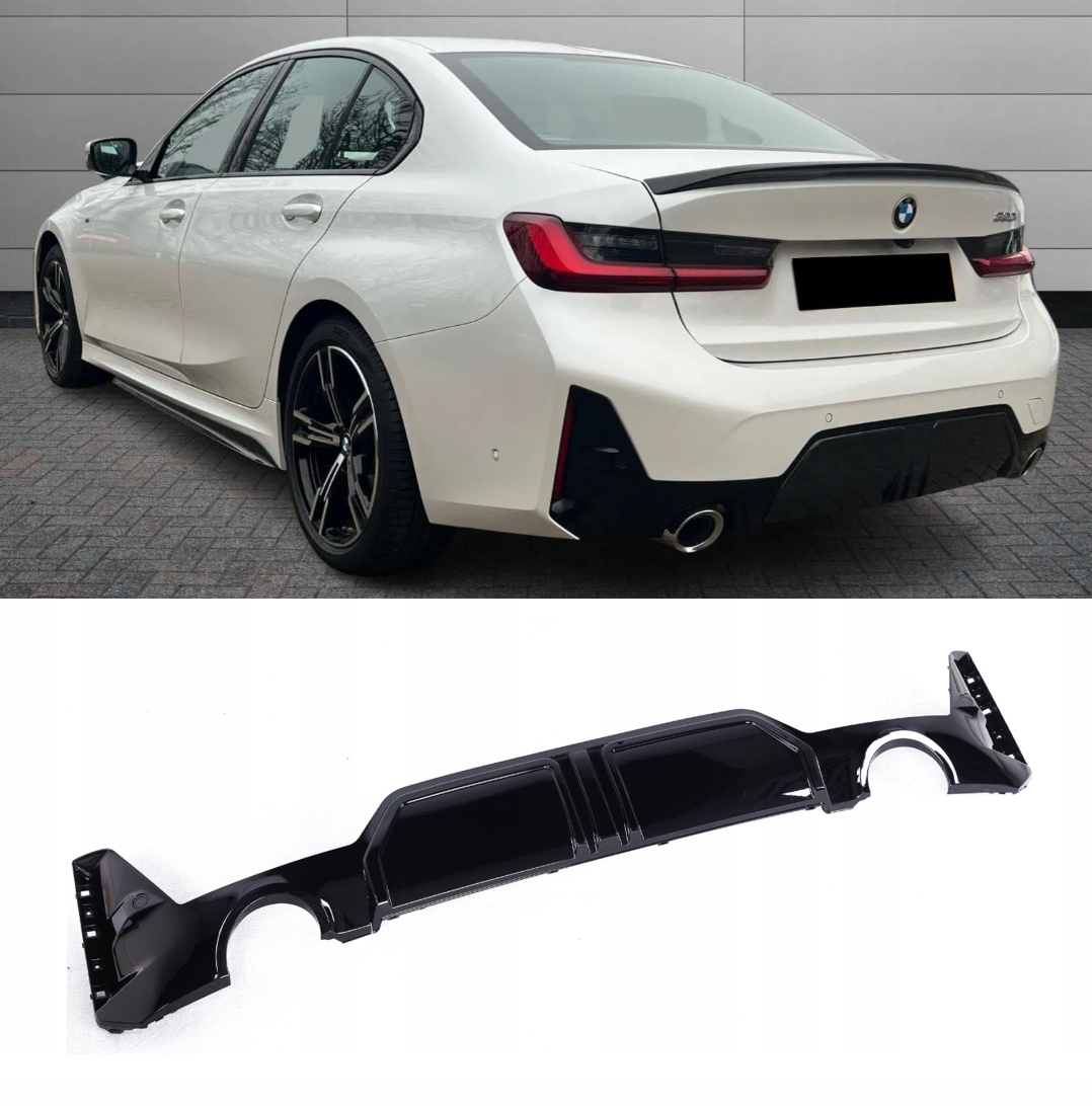 Difuzér Zadního Nárazníku Mperformance M Sport LCI Polift Černý Bmw G20 G21