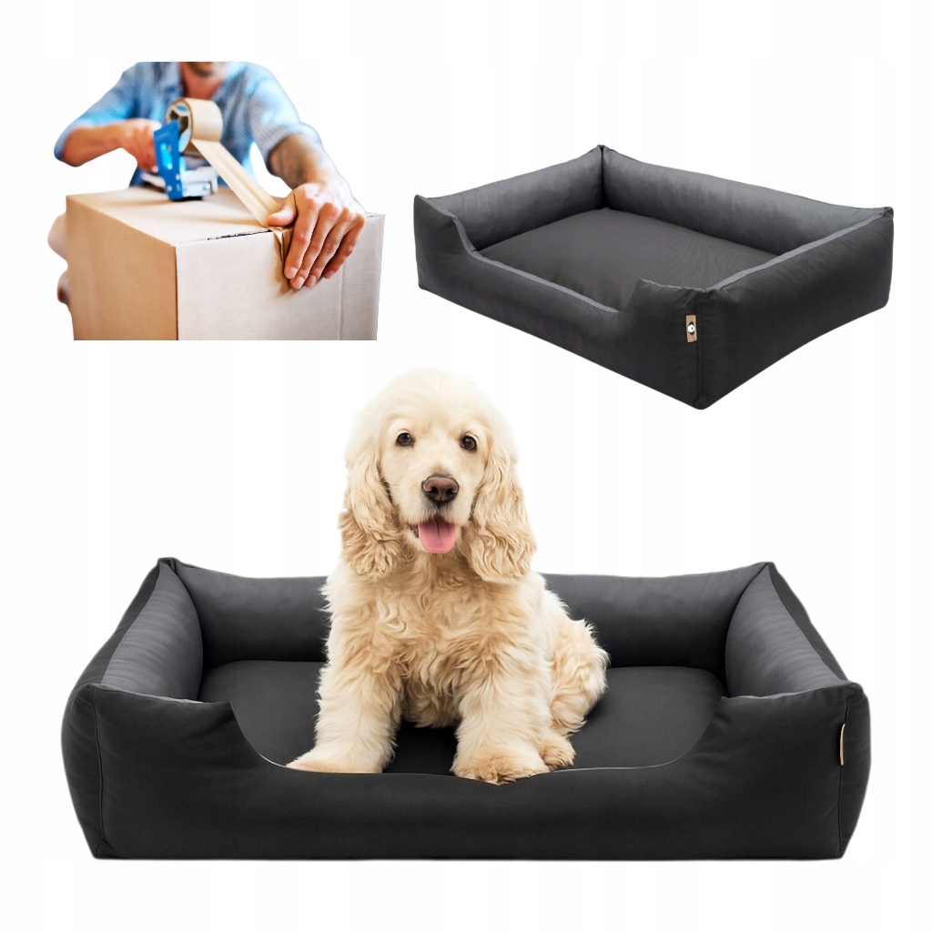 Pohodlná potah Pelíšek Pupil Komfort 80x65 L Černá+ Grafit