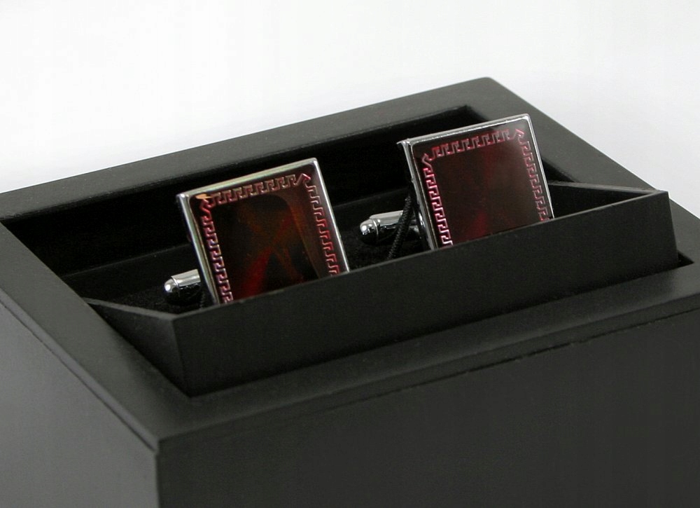 Spinki do mankietów - Alties- Rubinowe Wypełnienie Marka Inna marka