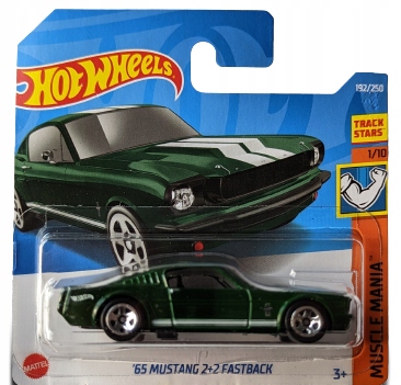 

Hot Wheels '65 Mustang 2+2 Fastback Zielony Nowy