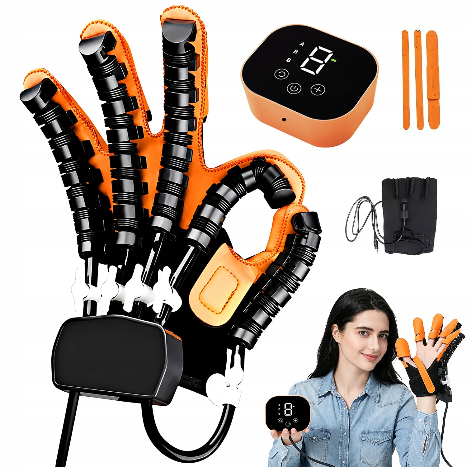 Rękawica Robotyczna Rehabilitacja Ręki/dłoni Po Udarze Hemiplegia Lewa XL