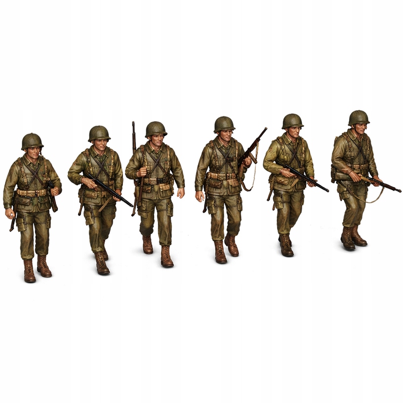 Figurka Zestaw Żołnierz USA na Marszu WW2 Model 3d Skala 1:72