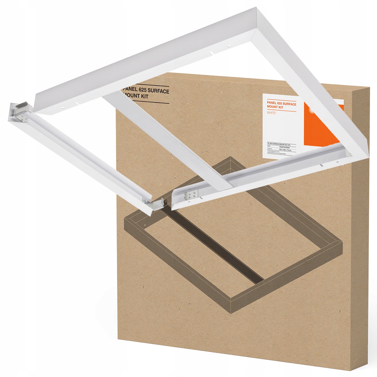 Zatvárací nástenný rámik pre Led panely 62,5x62,5 H75 hliníkový Ledvance