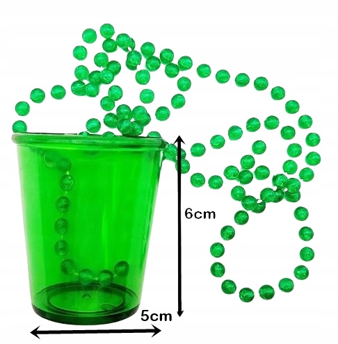 PLASTIKOWE KIELISZKI NA ŁAŃCUSZKU 6szt. WIELORAZOWE IMPREZOWE GADŻETY Okazje uniwersalny