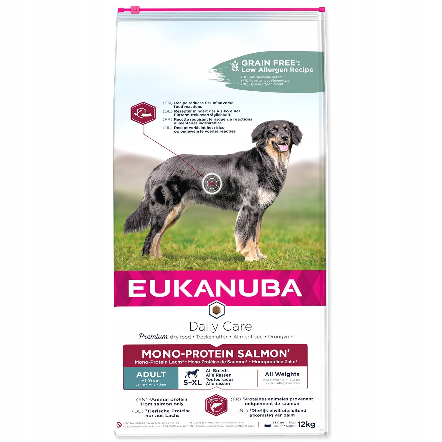 Levně Krmivo Eukanuba Daily Care Adult Mono Protein Salmon 12kg