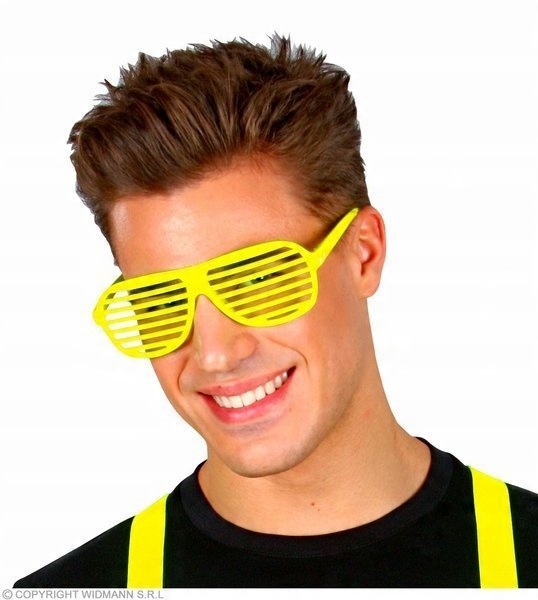 

Okulary Żaluzje Żółte Neonowy Żółty Disco
