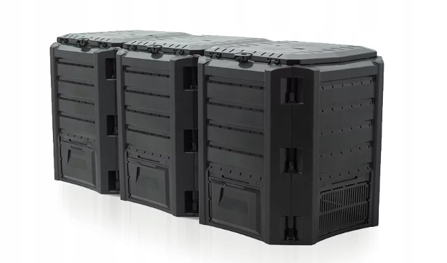 

Kompostownik modułowy trzykomorowy 1200L czarny