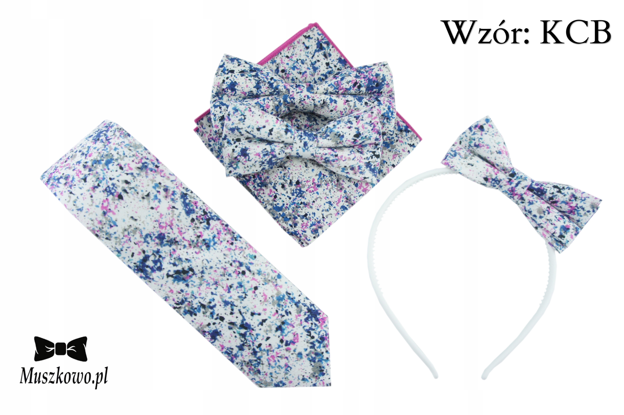 KOLOROWA WZORZYSTA MUCHA CIAPKI R.uniwe Regulowana Marka inna