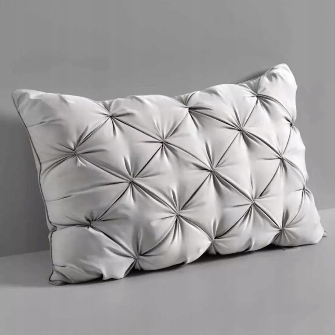 Poduszka ciasto 50×70 cm szara antyalergiczna bawełniana miękka do spania