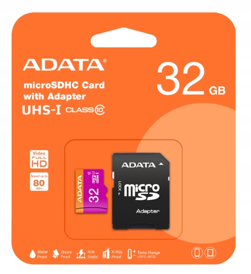 Adata Micro SDHC 32GB Class10 UHS-I + Adapter SD 100MB/s
