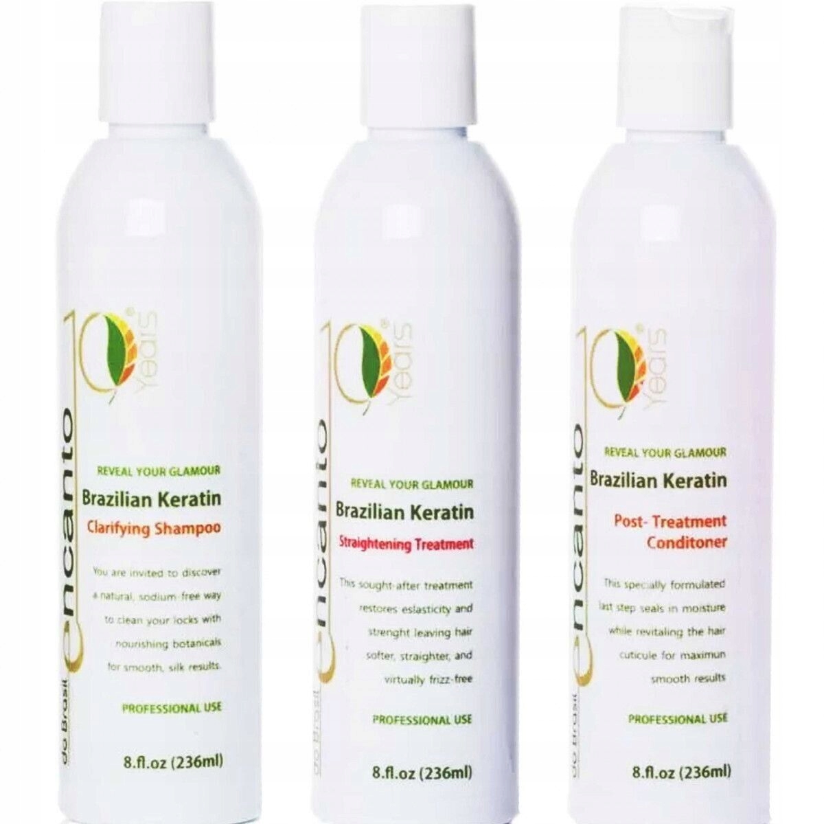 Encanto do Brasil Keratin sada na narovnávání 3 x 236 ml