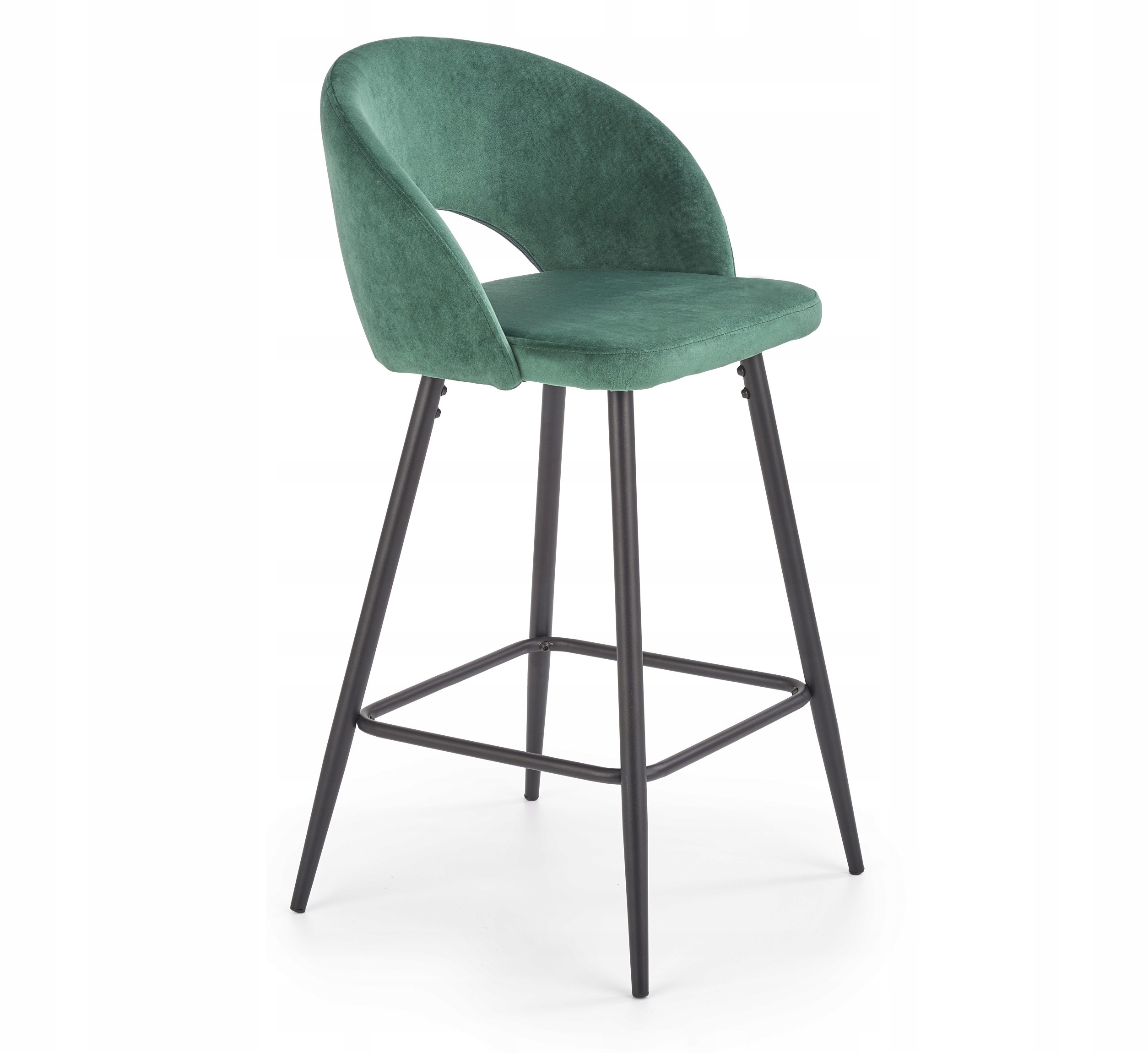 Hoker H-96 Halmar fľašová zelená v štýle 50-tych rokov barové kreslo