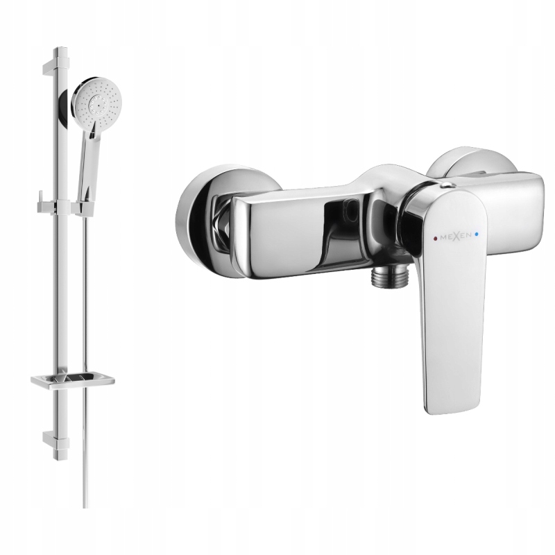 Mexen Lynx DQ40 sprchová batéria so sprchovou zostavou, chrómová