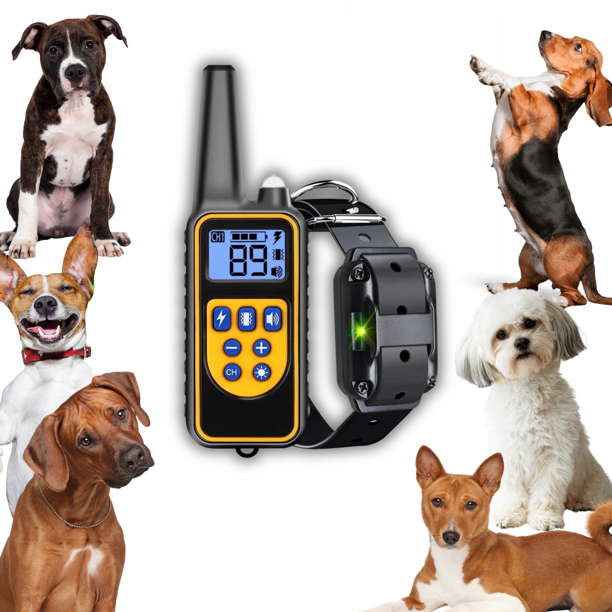 Levně Elektrický Obojek Pro Psa S Led Funkcí A Dálkovým Ovládáním, Nastavitelný