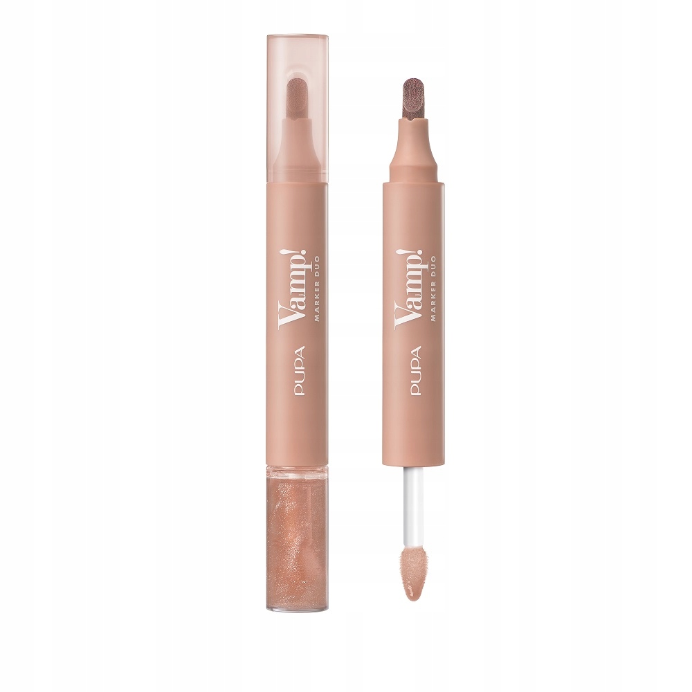Pupa Vamp! Duo Značkovač na rty a olejový lesk 001 Watery Nude