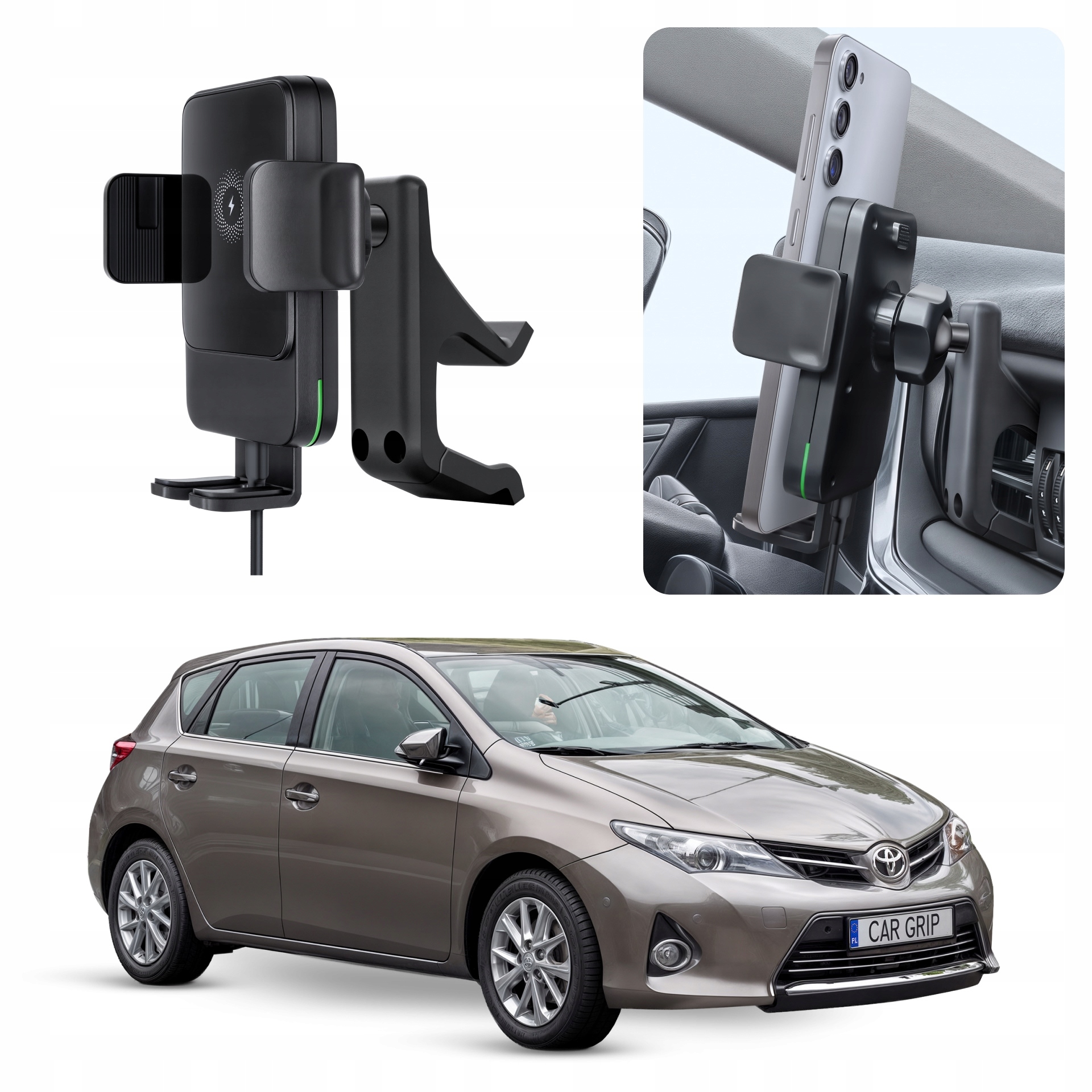 Uchwyt Grawitacyjny z ładowaniem Qc 3.0 do Toyota Auris II 2 (2012-)
