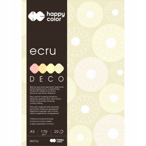 HappyColor blok techniczny A5 170g Deco Ecru