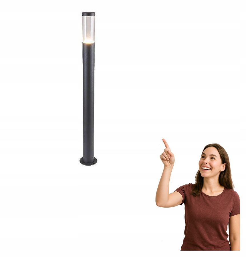 Venkovní sloupková zahradní lampa Katowice 7916 Rabalux