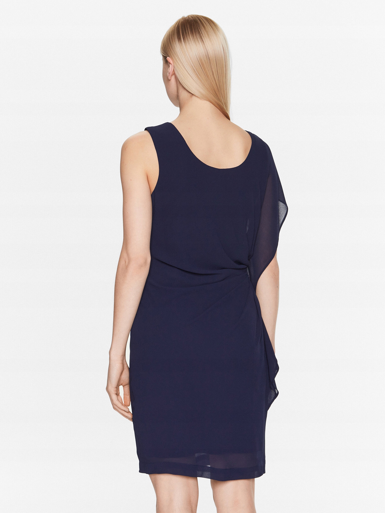 Naf Naf Sukienka Lolita XENR87 Granatowy Regular Fit