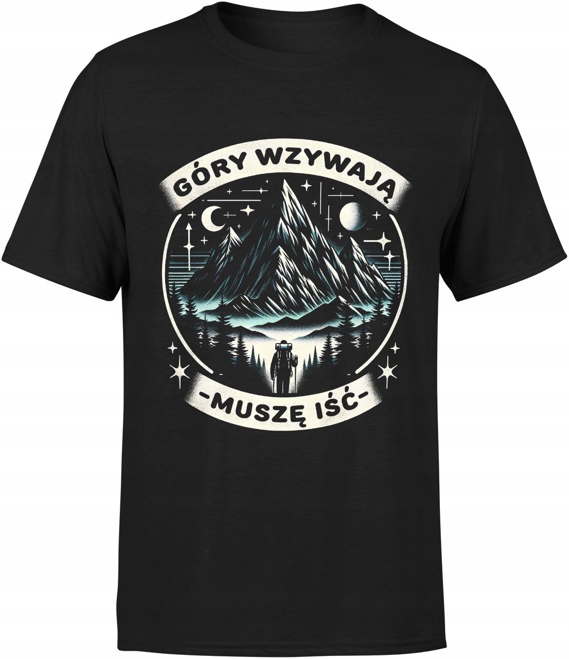 KOSZULKA GÓRY WZYWAJĄ MĘSKA NATURA LAS TATRY ŚMIESZNA Z NADRUKIEM ROZM. XL