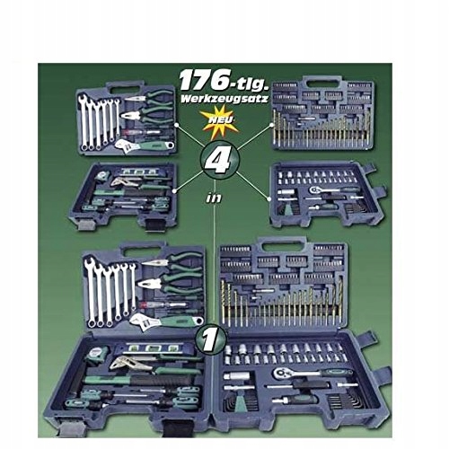 Brüder Mannesmann Werkzeug 176-częściowy zestaw Marka VidaXL