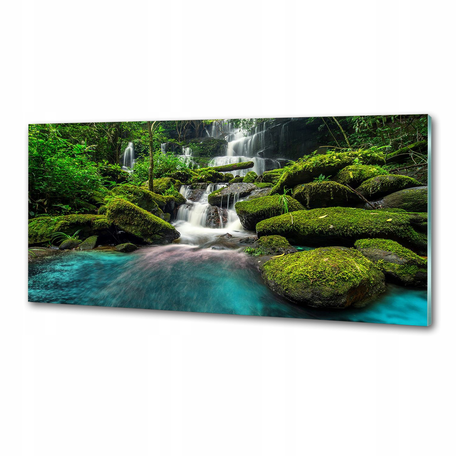 Panel do kuchyne Vodopád v džungli 125x50 Lepidlo