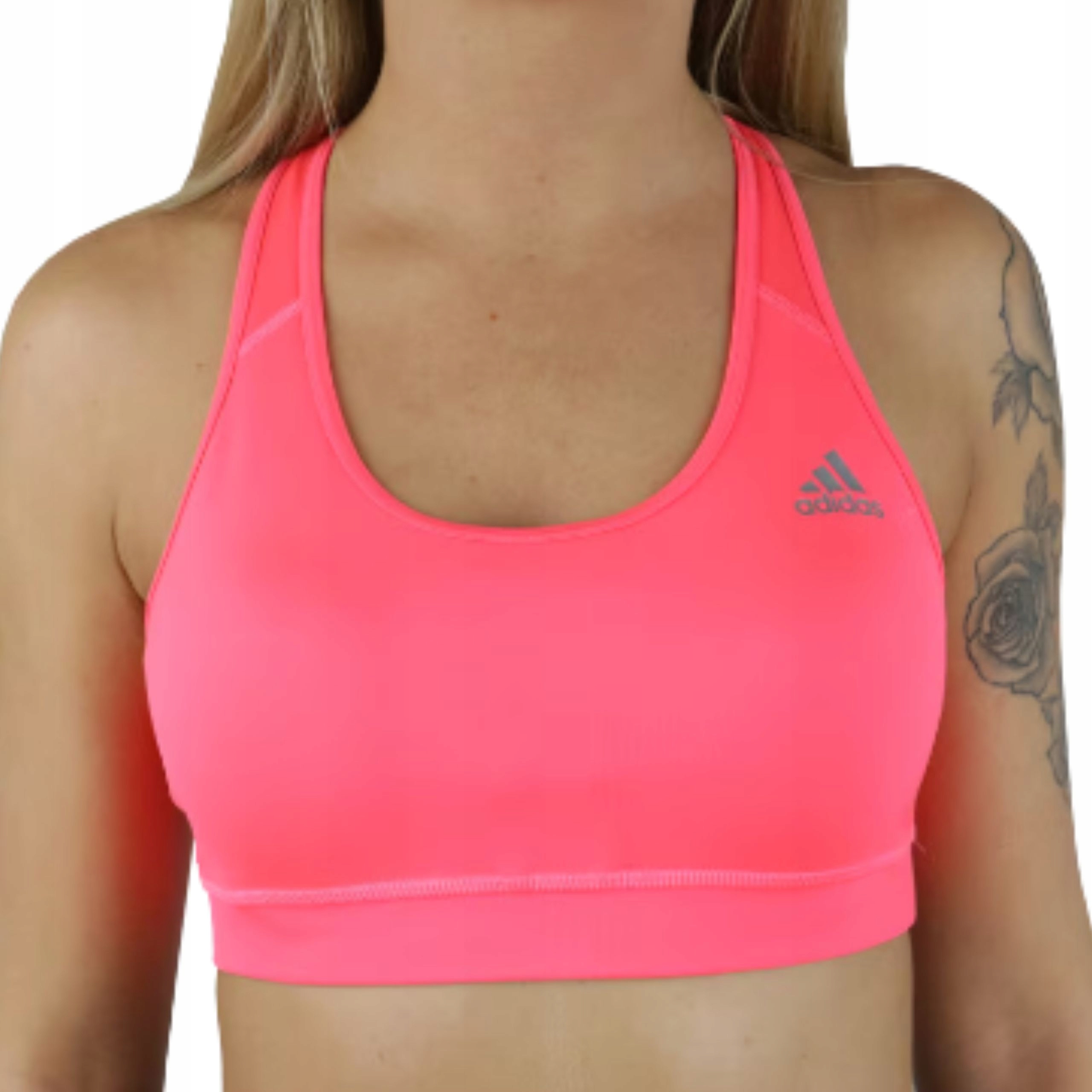 Damski stanik treningowy różowy Adidas Techfit Xs