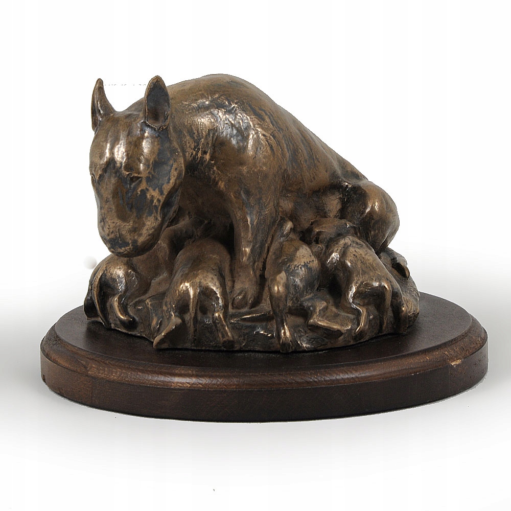 Bulterier Bull Terrier matka figúrka psa na stôl, soška, socha