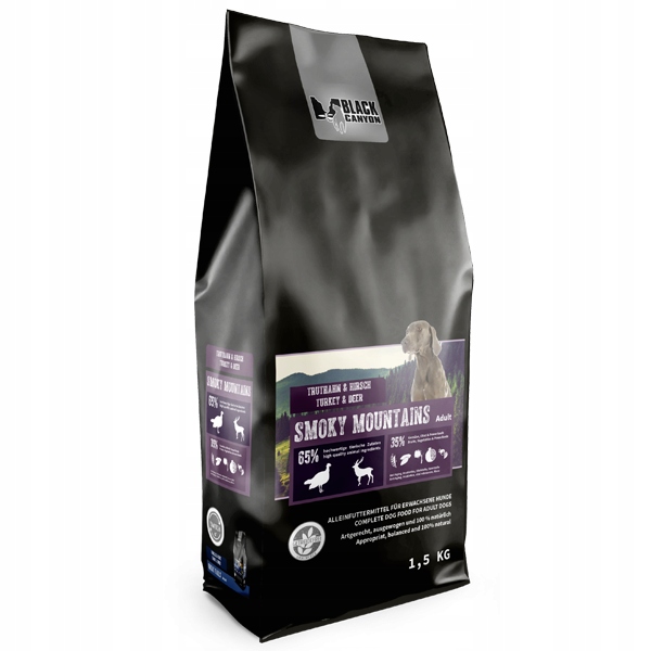 Levně Krmivo pro psy Black Canyon Smoky Mountains Krůta a jelen 1,5 kg