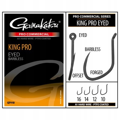 Haczyki Bezzadziorowe Gamakatsu King Pro Method 16