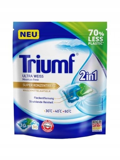 Levně 2x Triumf Kapsle na praní světlých tkanin 2v1 Ultra Weiss 30 ks