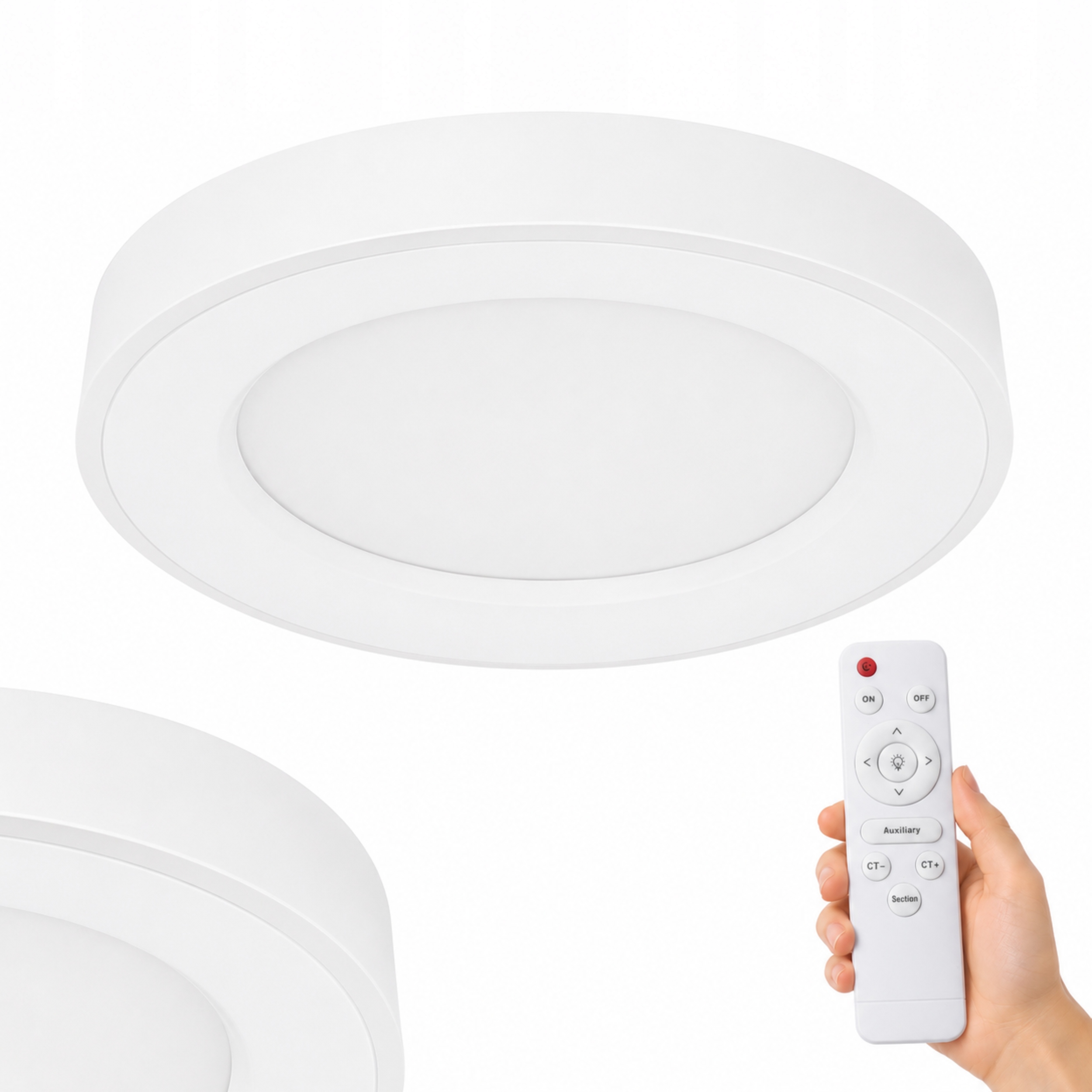 stropní svítidlo Led Stropní Svítidlo Bílá Kulatý 60 CM Moderní Design Dálkový Ovladač