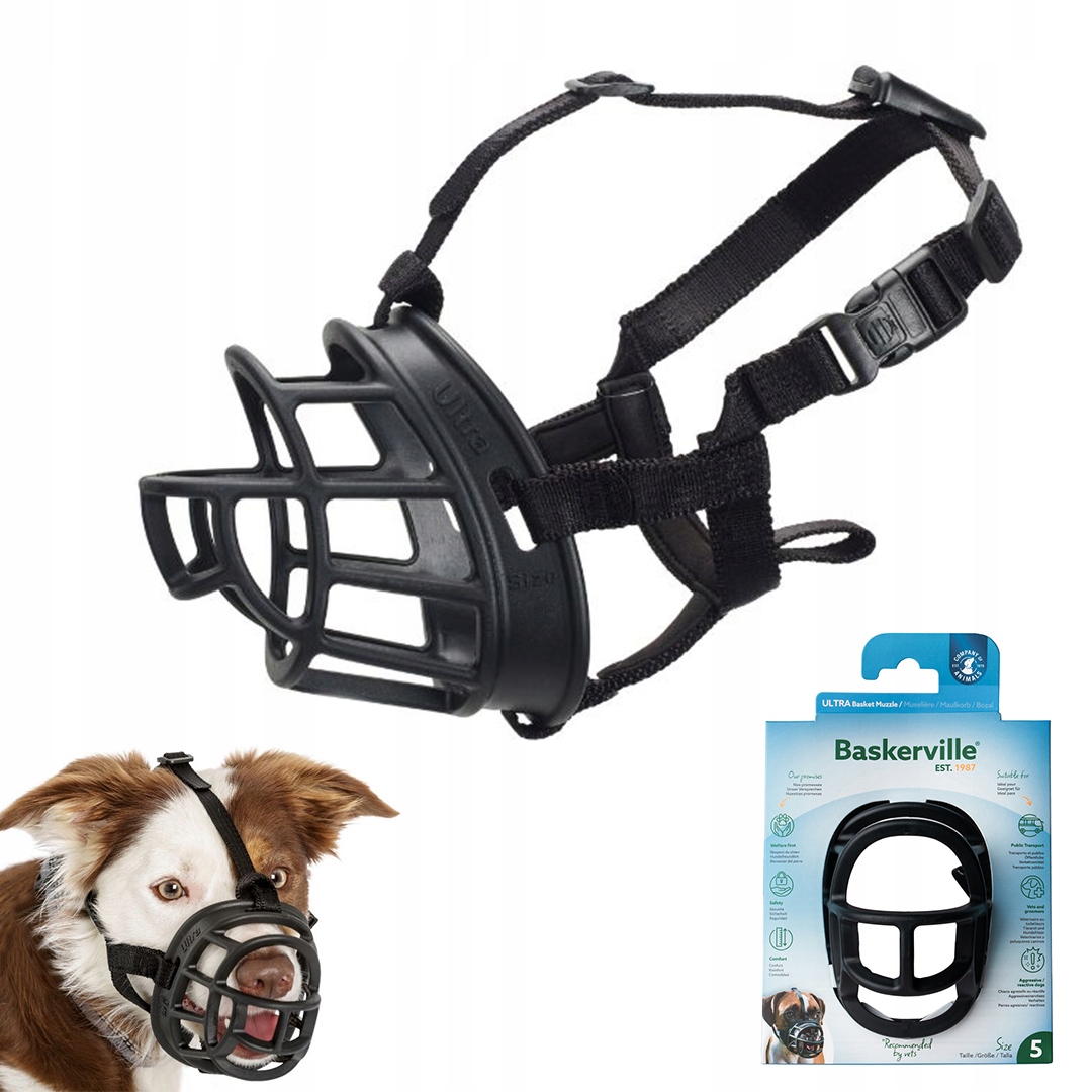Baskerville Ultra 5 Muzzle Kaganiec Fizjologiczny dla Psa Lekki XL/35,5/9cm