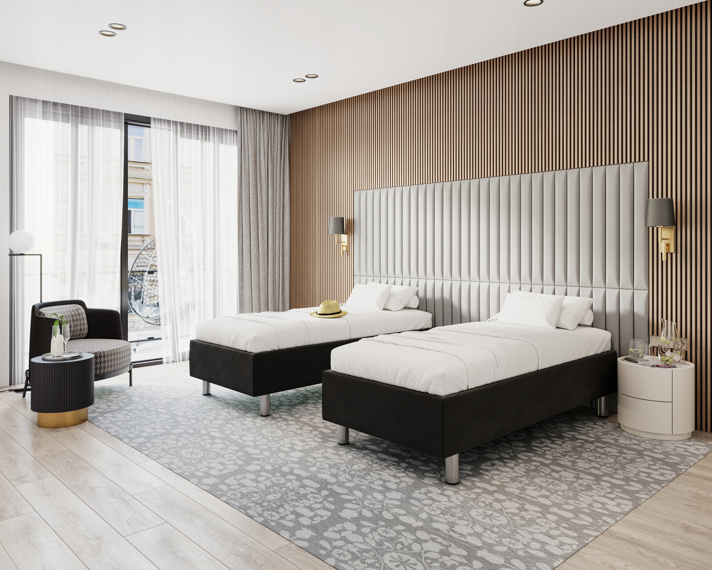 Čalouněná hotelová postel 80x200 Harmony Fdm