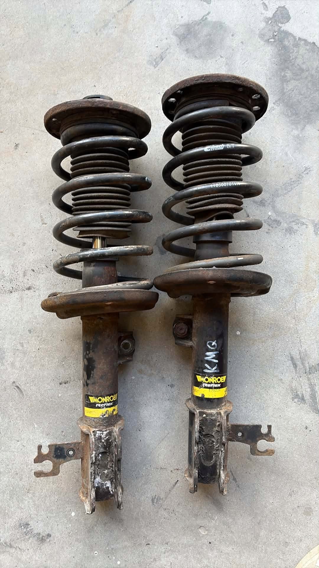 Saab 9-3 93 front front shock absorbers MCPHERSONY Monroe springs Eibach