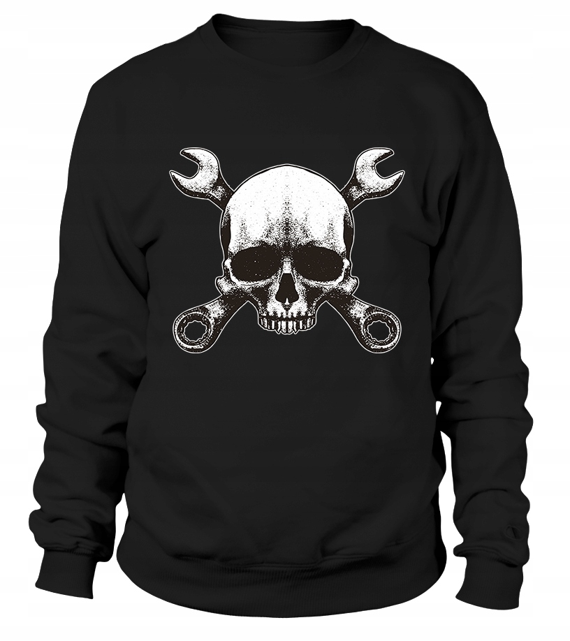 Pánská Mikina Lebka Mechanik 3XL Černá Pro něj Chlapa Manžela Chlapa