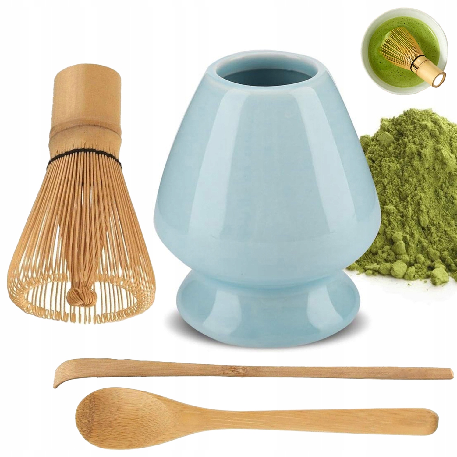 Levně Dárková Sada Na Čaj Matcha Sada Na Přípravu Čaje Matcha 4 Pcs.