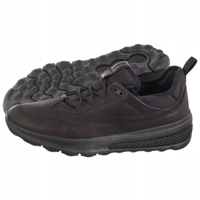 Pánské tenisky Geox U Spherica Actif A Smo.Lea+L Black Černé