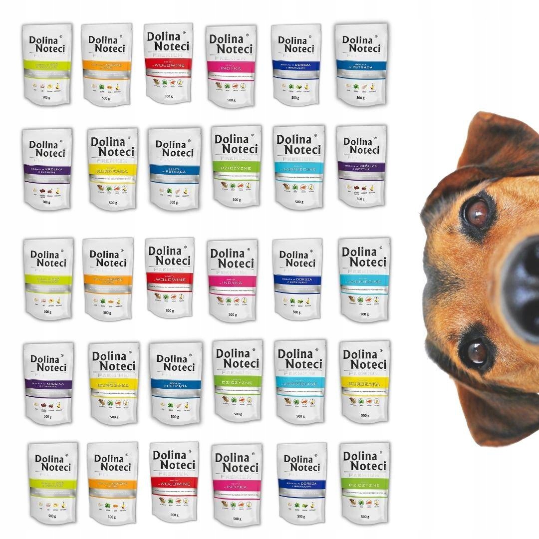 Dolina Noteci Premium Mix Chutí Sáčky 30x 500g Krmivo Vlhké pro psa