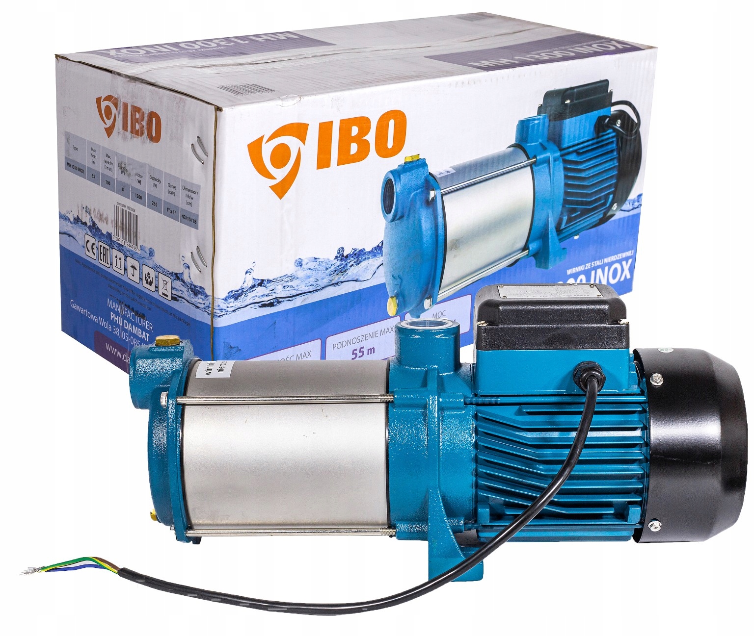 Hydroforová pumpa Mhi 1300 W 100 L/min Inox 230 V