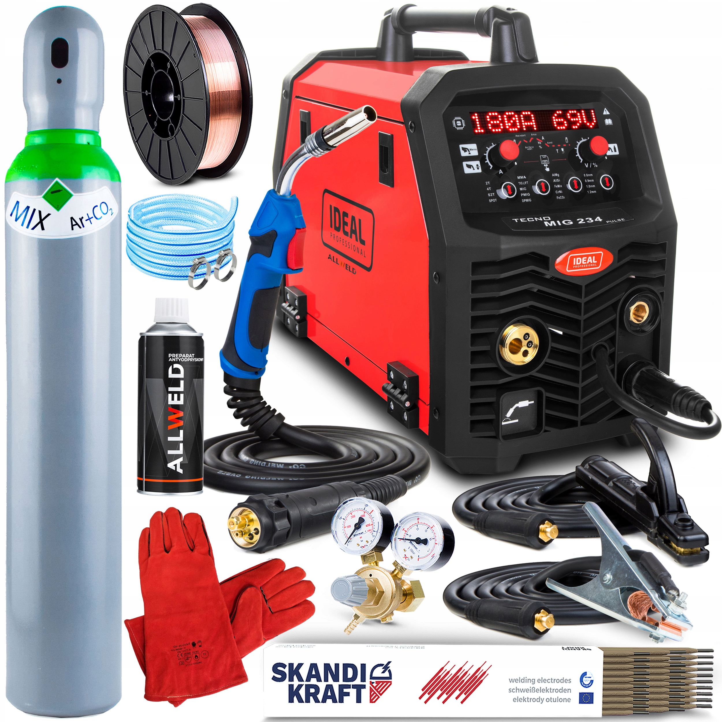 Invertorová Svářečka Ideal Mig 234 Puls Mag Mma Tig Synergie Hliník 200A