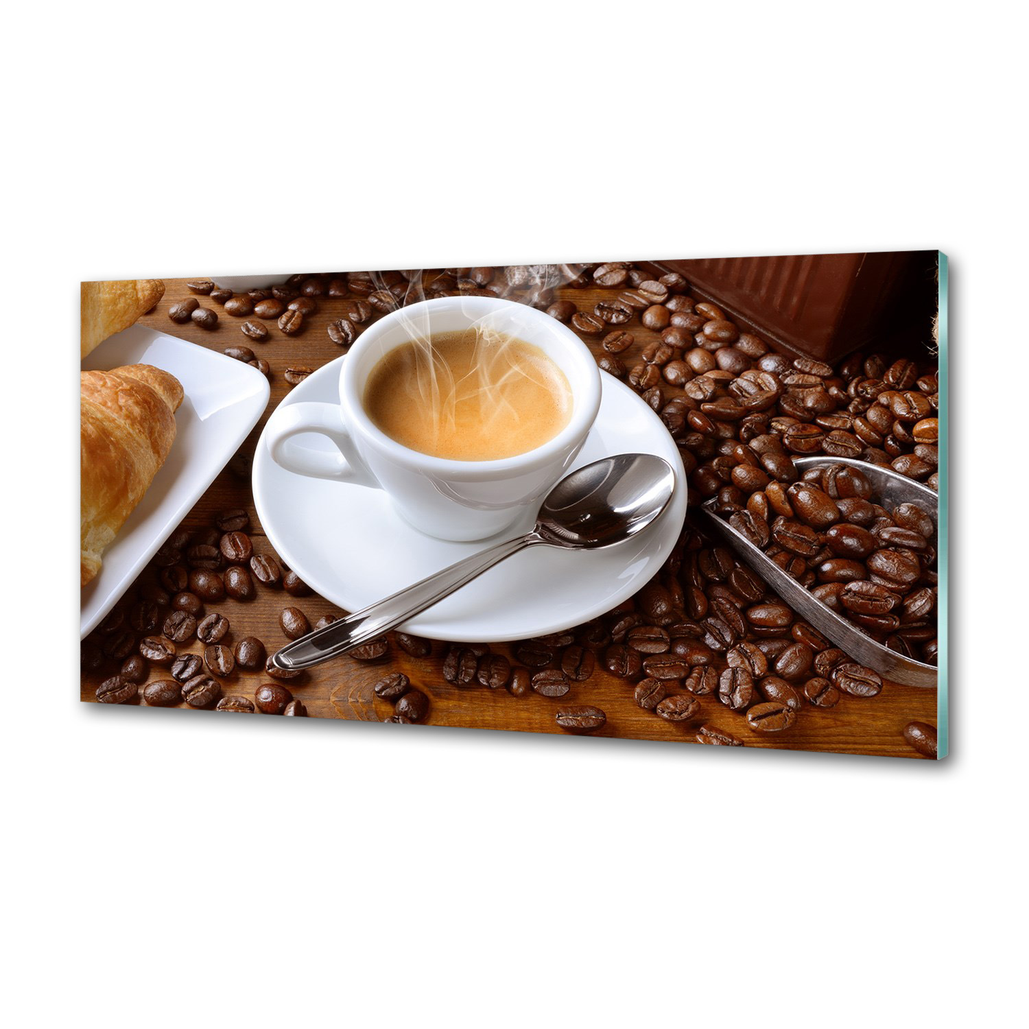 Panel do kuchyne Aromatická káva 100 x 50 cm Lepidlo